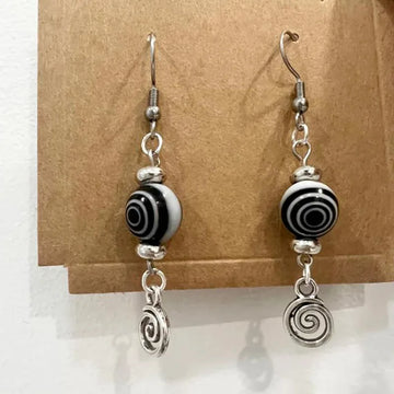DAIIIBABYYY  -  grunge swirl dangle drop earrings gorgeous y2k Handmade